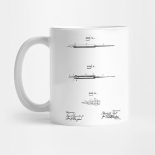 Fountain Pen Vintage Patent Hand Drawing Mug